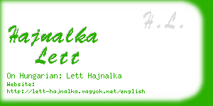 hajnalka lett business card